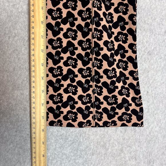 Anthropologie Maeve Brown Print The Margot Kick Flare Cropped Trousers Sz Small - Picture 10 of 13